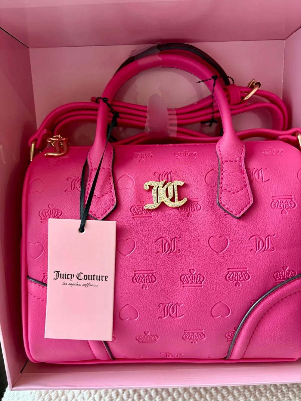 Juicy Couture Raspberry Satchel Duo with Gold Hardware -  MOMMY & ME collection